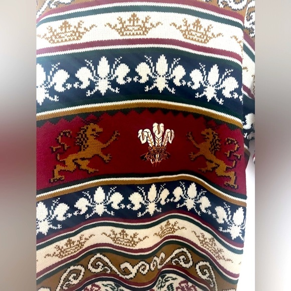 Natural brand Vintage 90s Prince of Wales Sweater Made in England - Picture 7 of 9